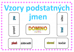 Vzory podstatných jmen - domino