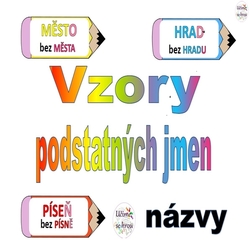 Vzory podstatných jmen - přehled, výzdoba - tužky