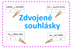 Zdvojené souhlásky - kolíčkové karty